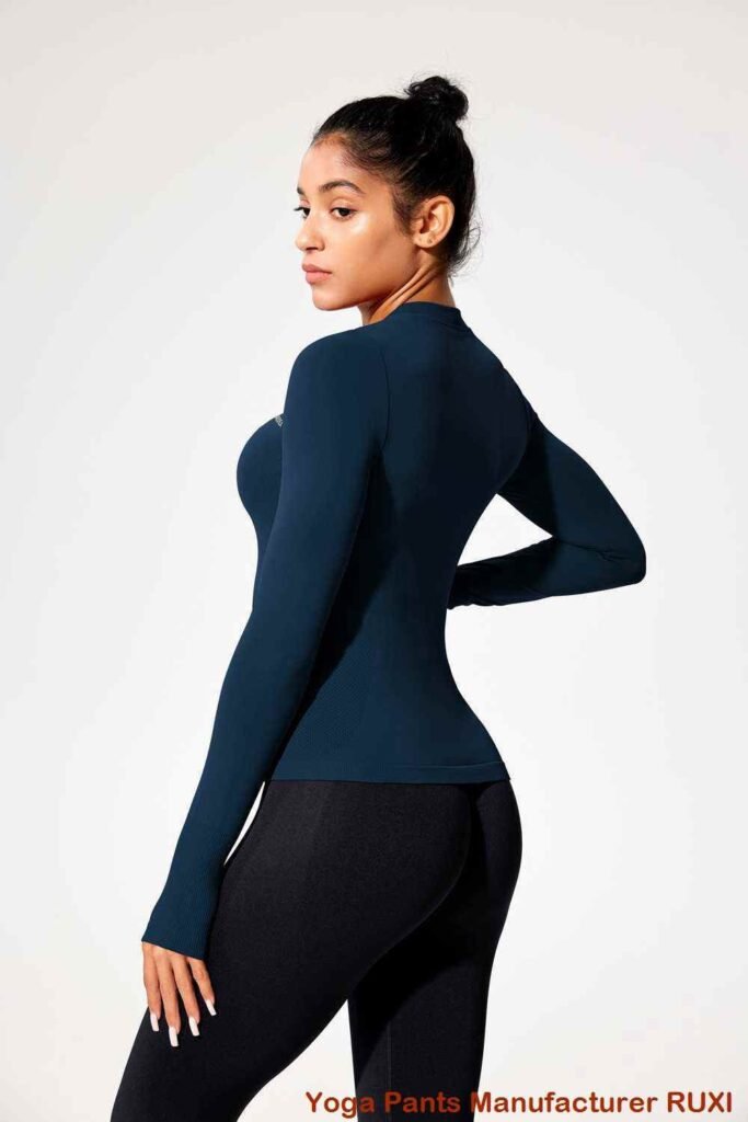 Női fekete gym leggings nagy teljesítményű aktív ruházat