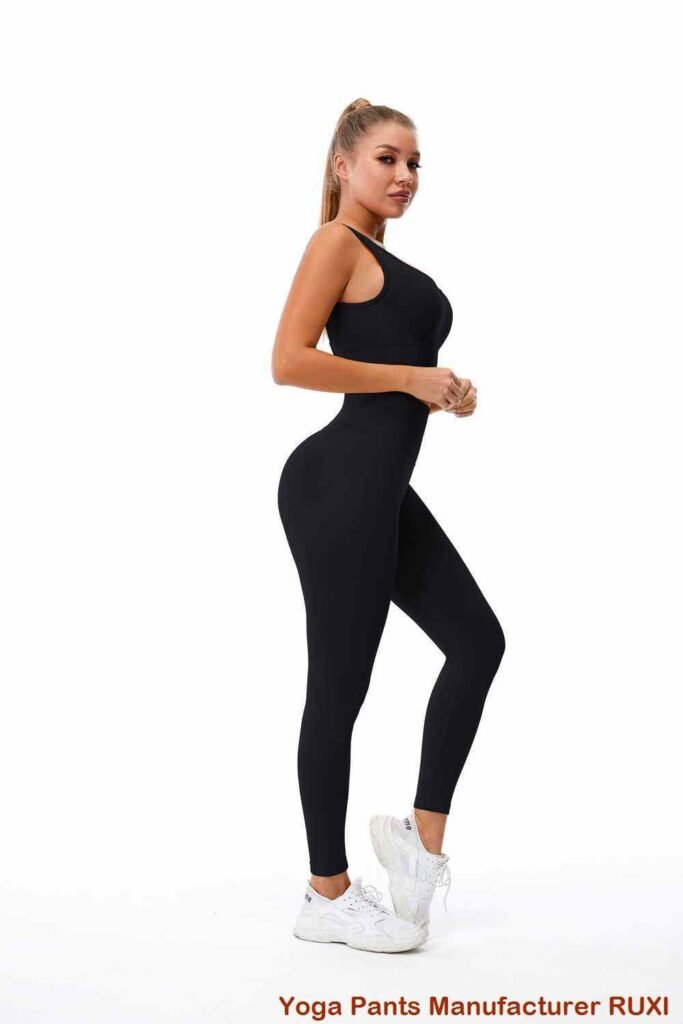 Black Yoga Top Stílusos Kényelmes és lélegző Ruxi hu660